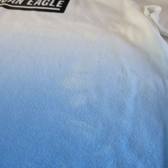 American Eagle Outfitters Tee Shirt Blue White Mens Small Basic Ombre Wash - Picture 2 of 11